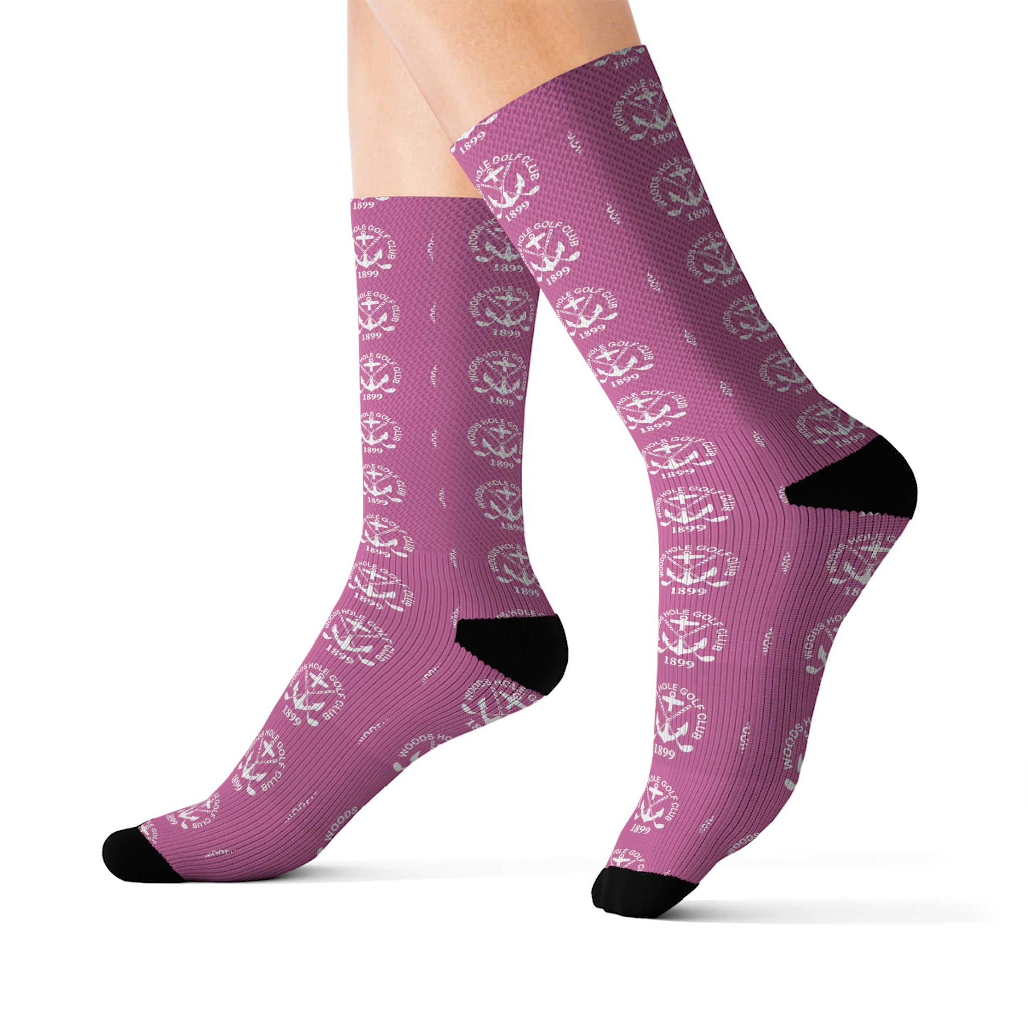 Woods Hole Pink All Over Print Socks