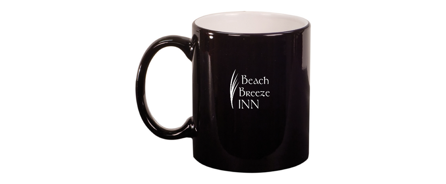 Beach Breeze Inn 17oz Engraved Coffee Mug - 4 pack